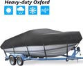 Heavy Duty Waterproof Trailerable Boat Cover, 17-19ft, BLK W885