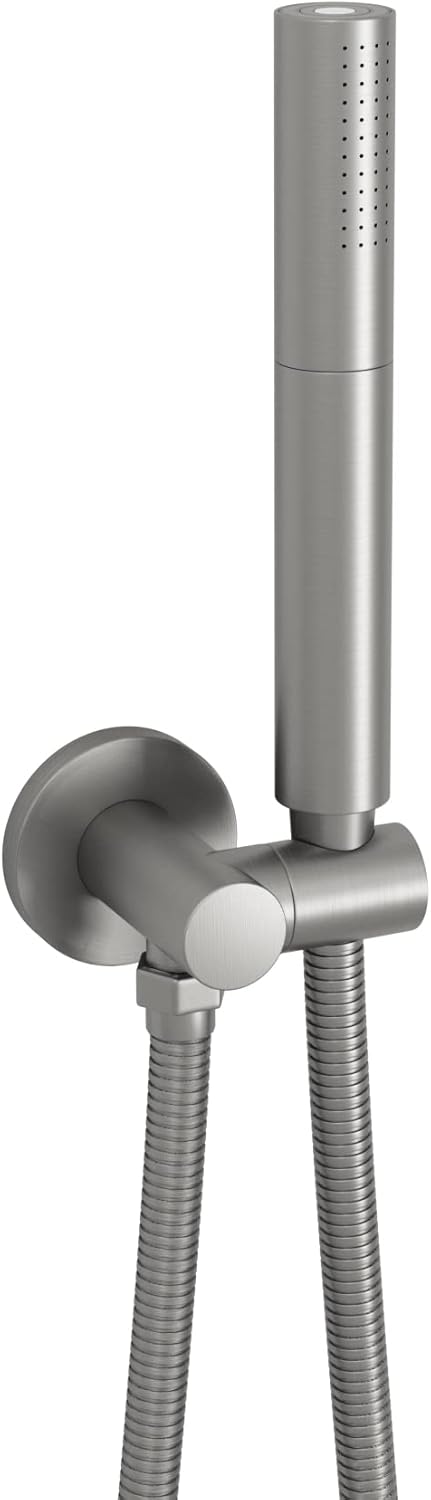 2 Functions Handheld Shower Head Set with Brass Swivel Bracket and Stainless Steel Hose, Brushed Nickel, Pack of 2 H724314