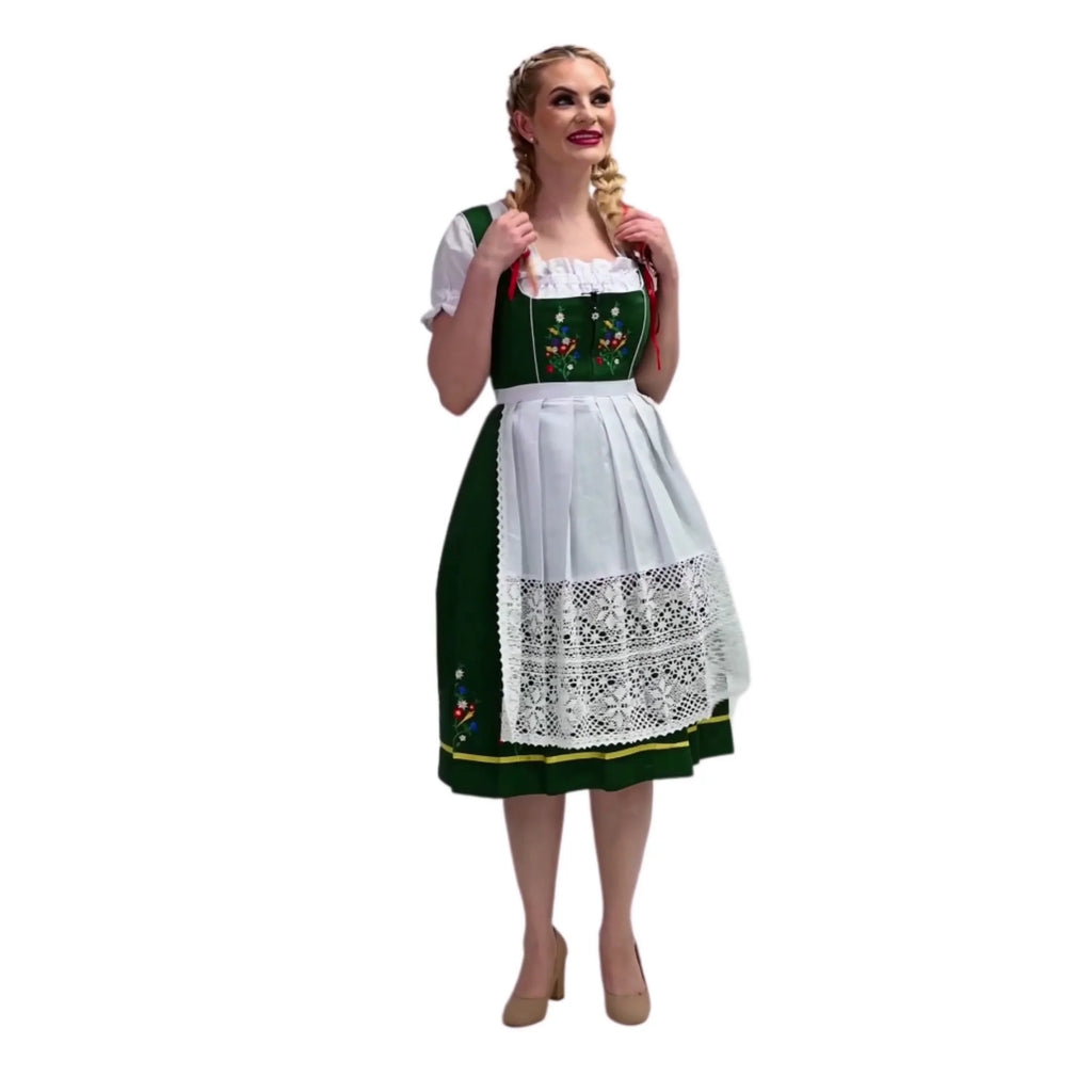 Green Cotton Dirndl Dress H144370