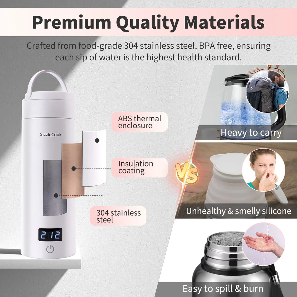 380ml Electric Travel Kettle with Temperature Control Z504