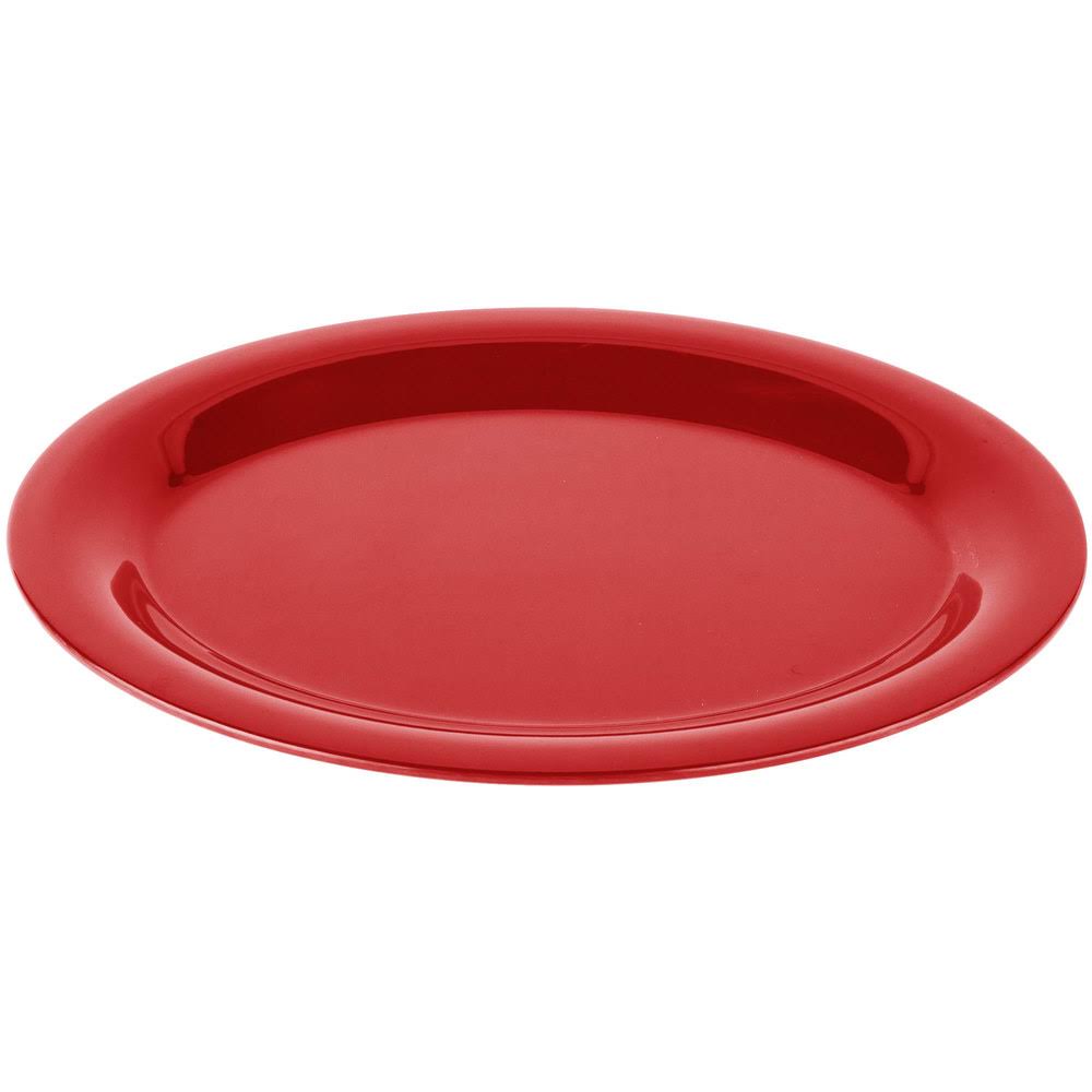 Red Melamine Oval Platter Tray U5572