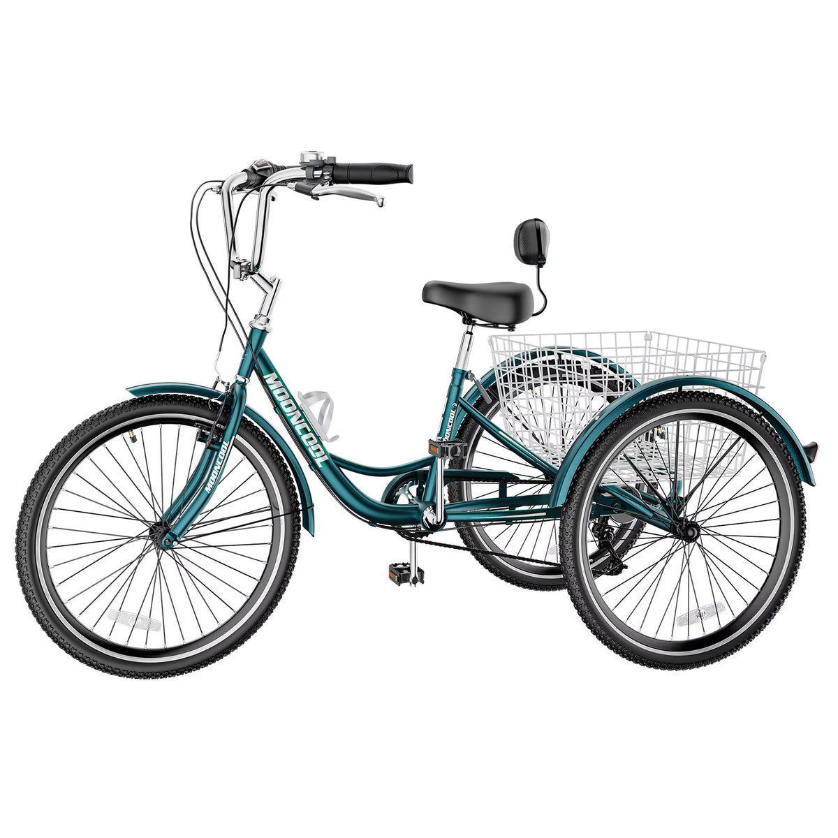 Tricycle 20" Wheels 7-Speed 3 Wheels Bike with Basket T6345