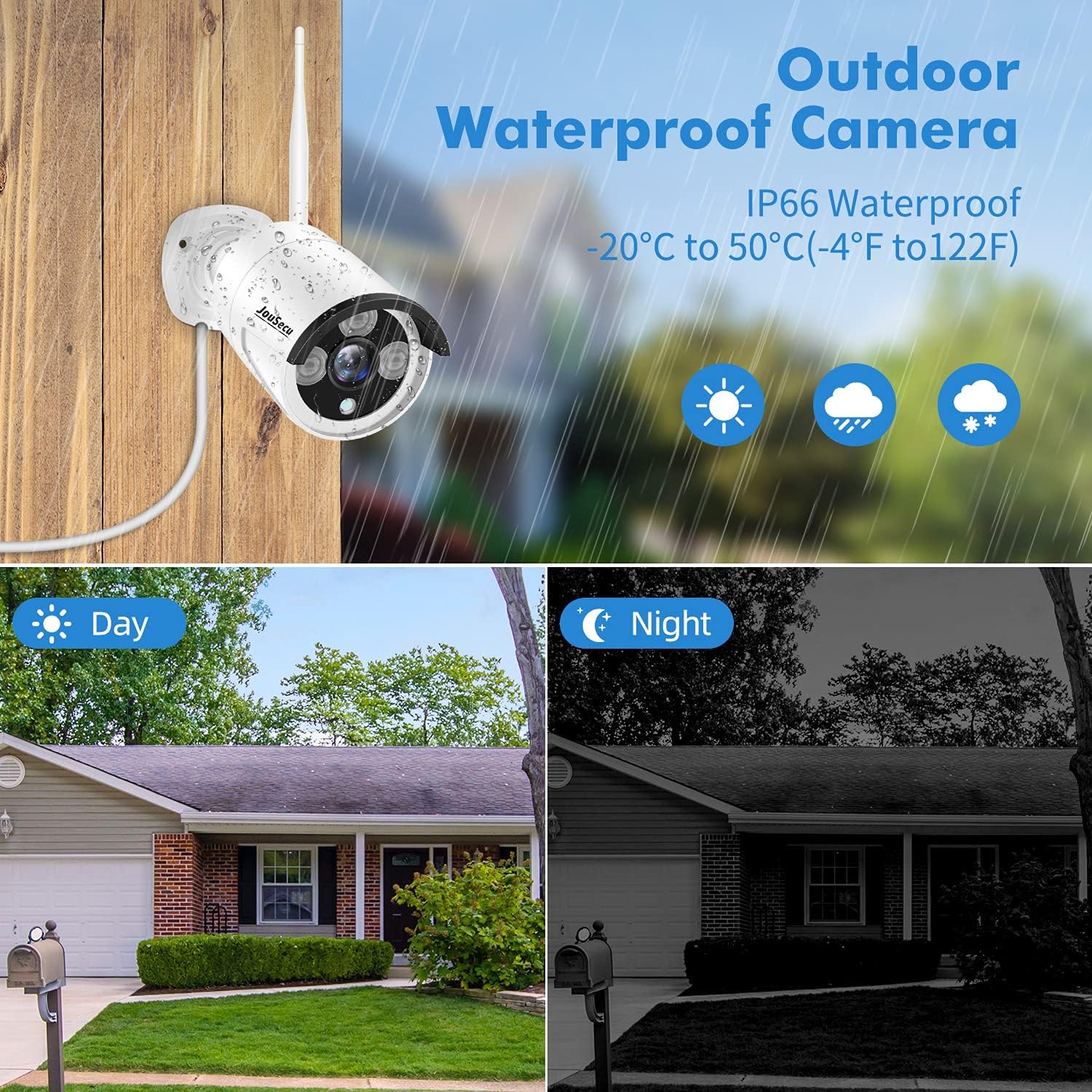 8CH 4Pcs 1080P Night Vision Security Camera System with 1TB Hard Drive U92223