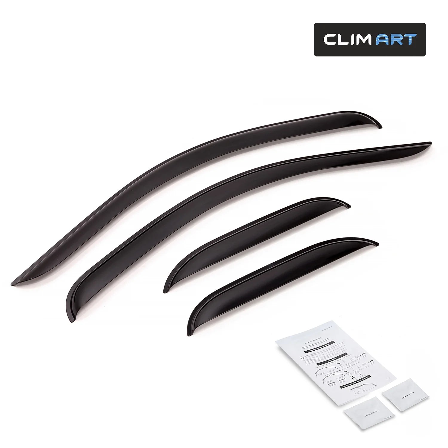 4pcs Tape-on Window Deflectors for Chevrolet Silverado/GMC Sierra 2007-2013 Extended Cab L875694