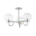 Polished Nickel 3 Light Semi-Flush Mount A12516