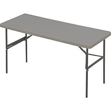 Folding Table, 60x24, Charcoal D989146