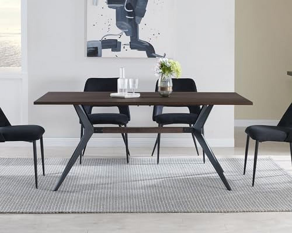 Mid Century Modern Rectangular Wood Finish Dining Table E78052