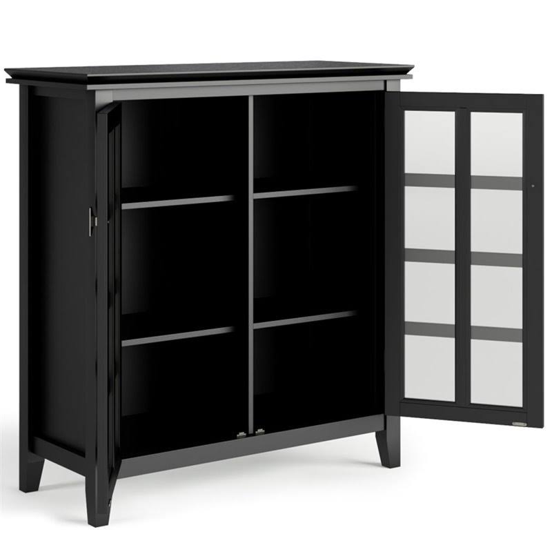 Solid Wood Storage Cabinet in Black V108709