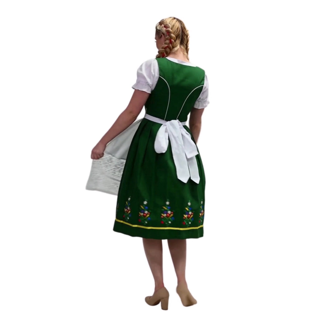 Green Cotton Dirndl Dress H144370