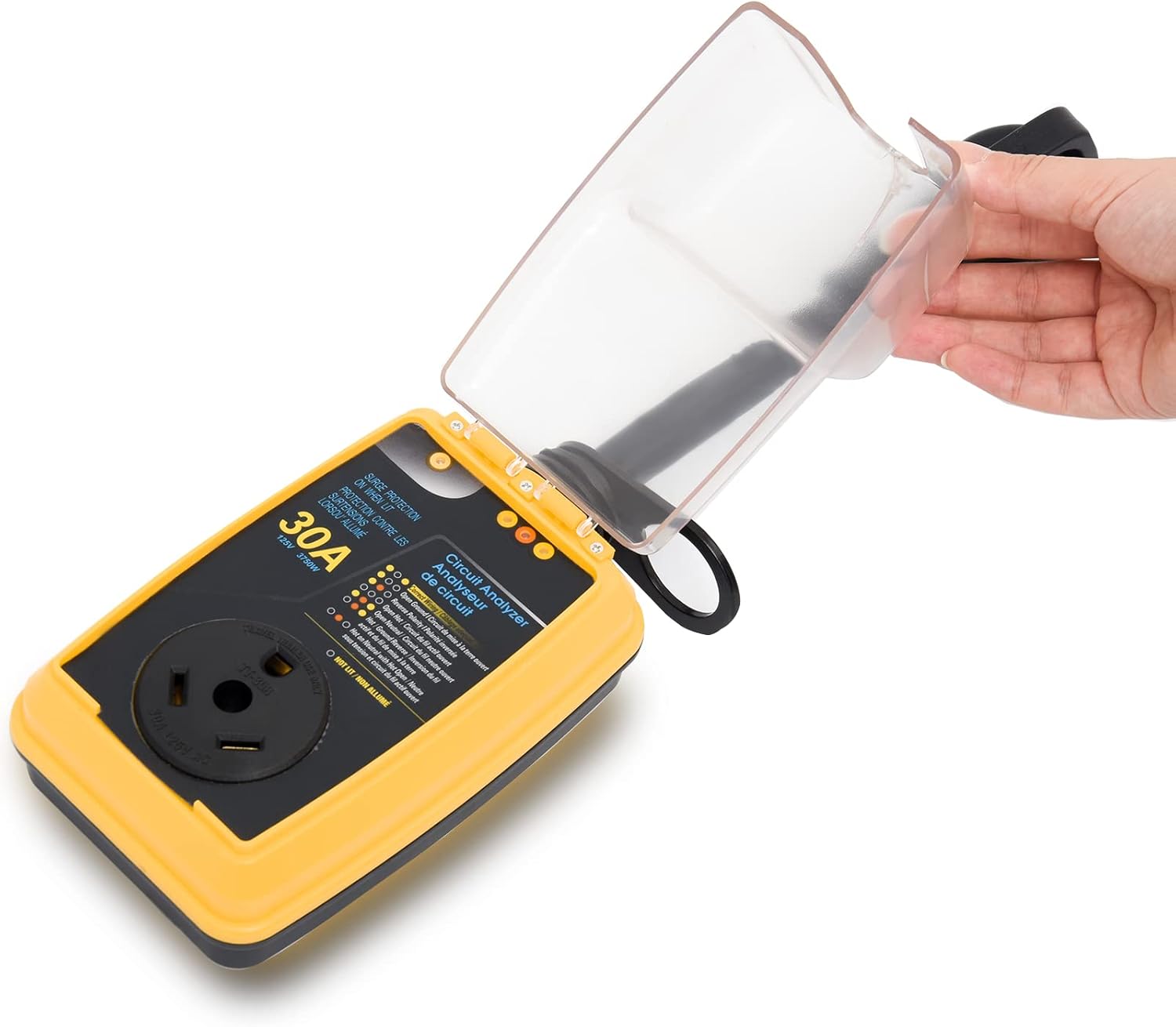 RV Surge Protector 30 Amp with Waterproof Cover, Circuit Analyzer H5631