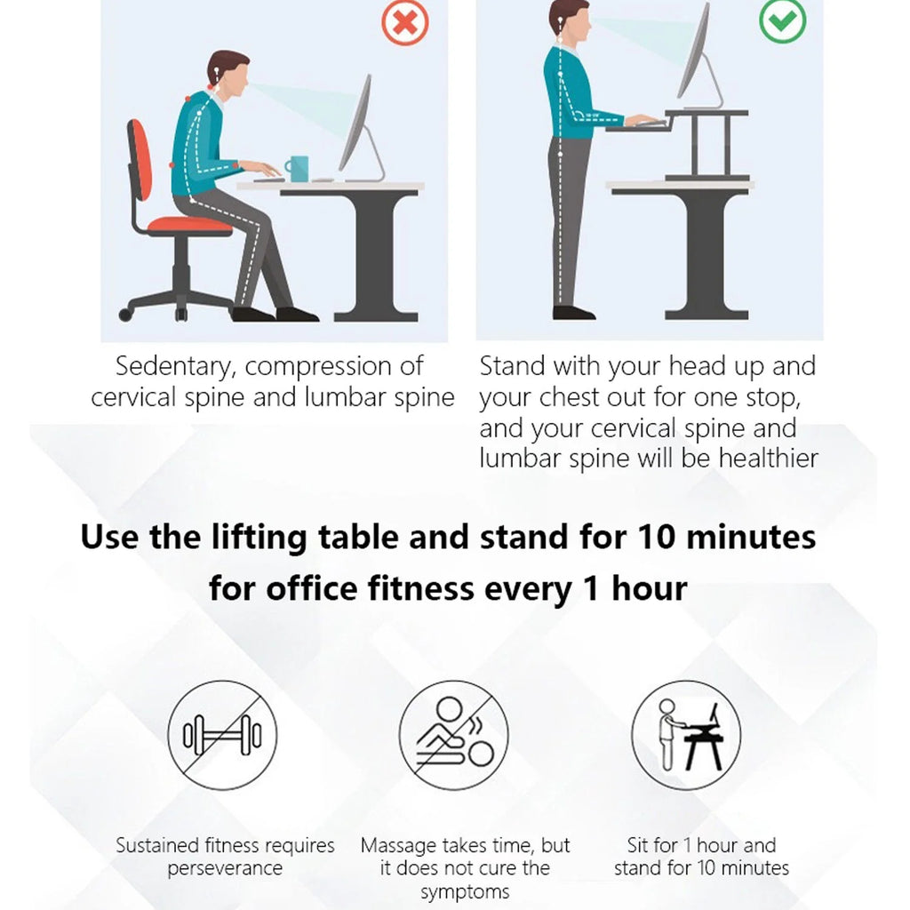 Black Adjustable Height Standing Desk Converter R92015