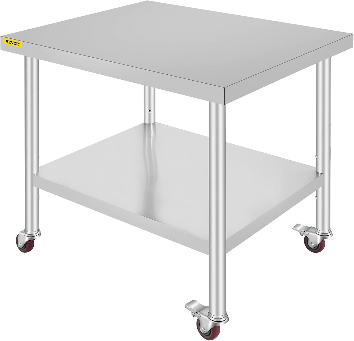 Stainless Steel Work Table with Wheels 24 x 30 x 32 Inch U5180