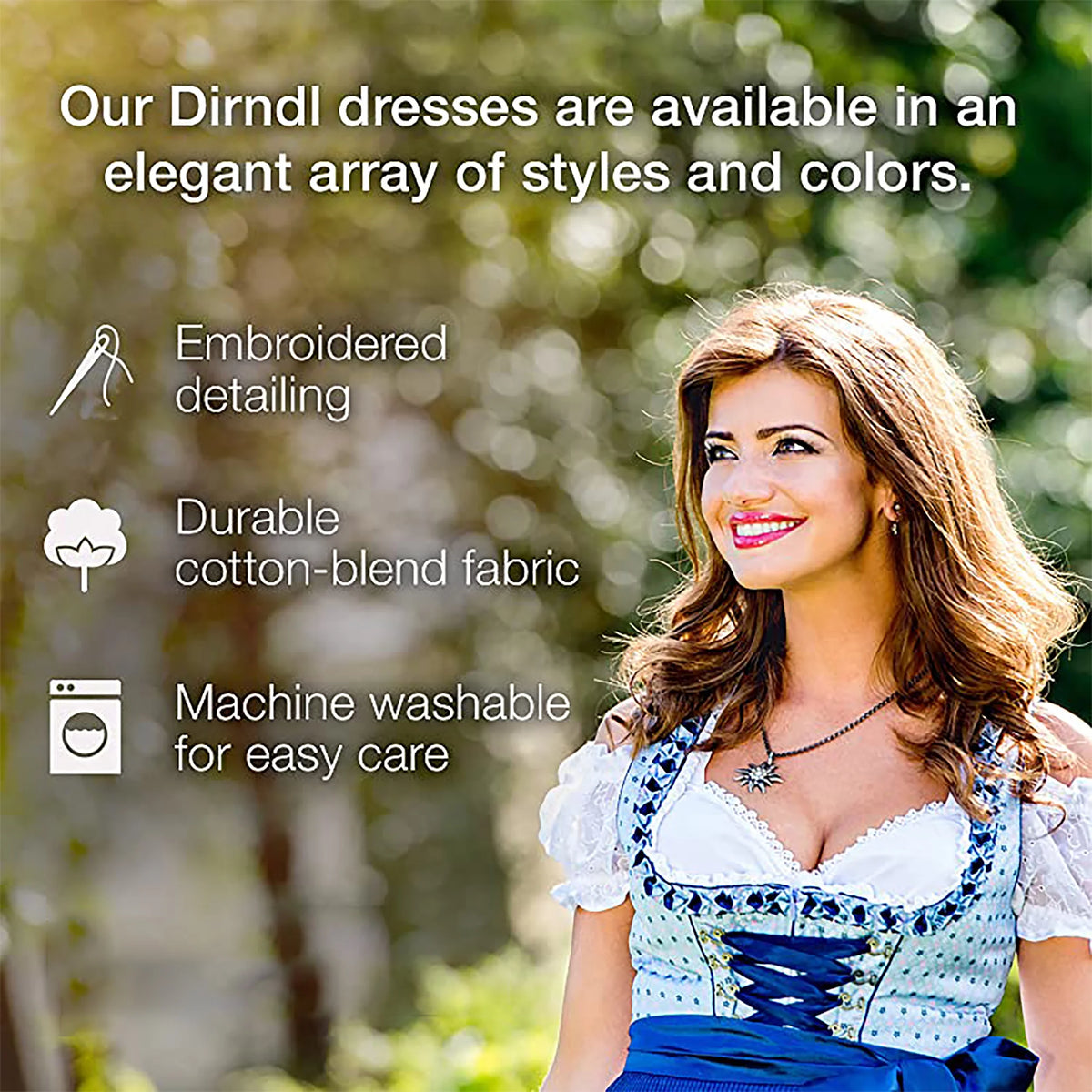 Green Cotton Dirndl Dress H144370