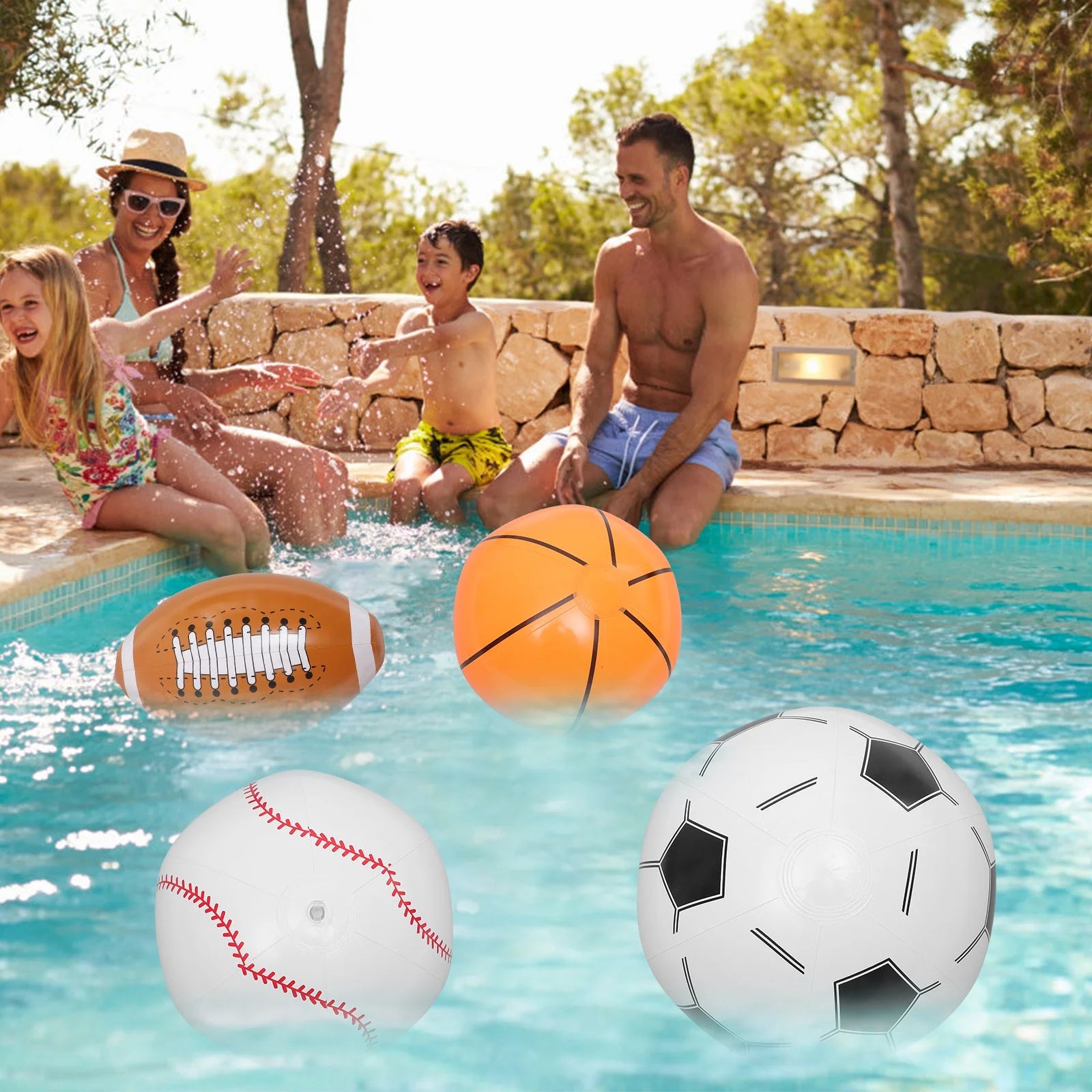 16 Pcs Inflatable Beach Ball Toy Sports Party Decorations Y3683