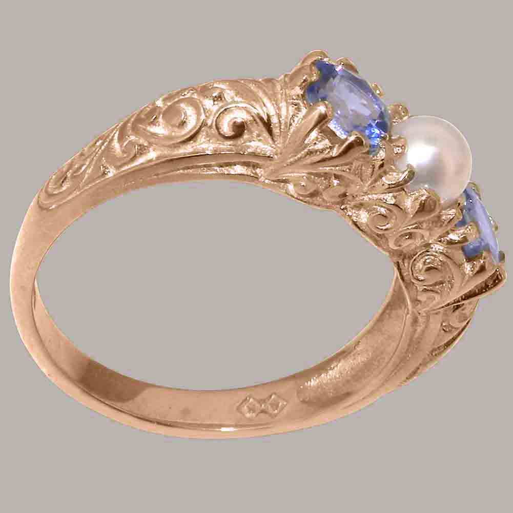 10k Rose Gold Cultured Pearl Tanzanite Ring R246862