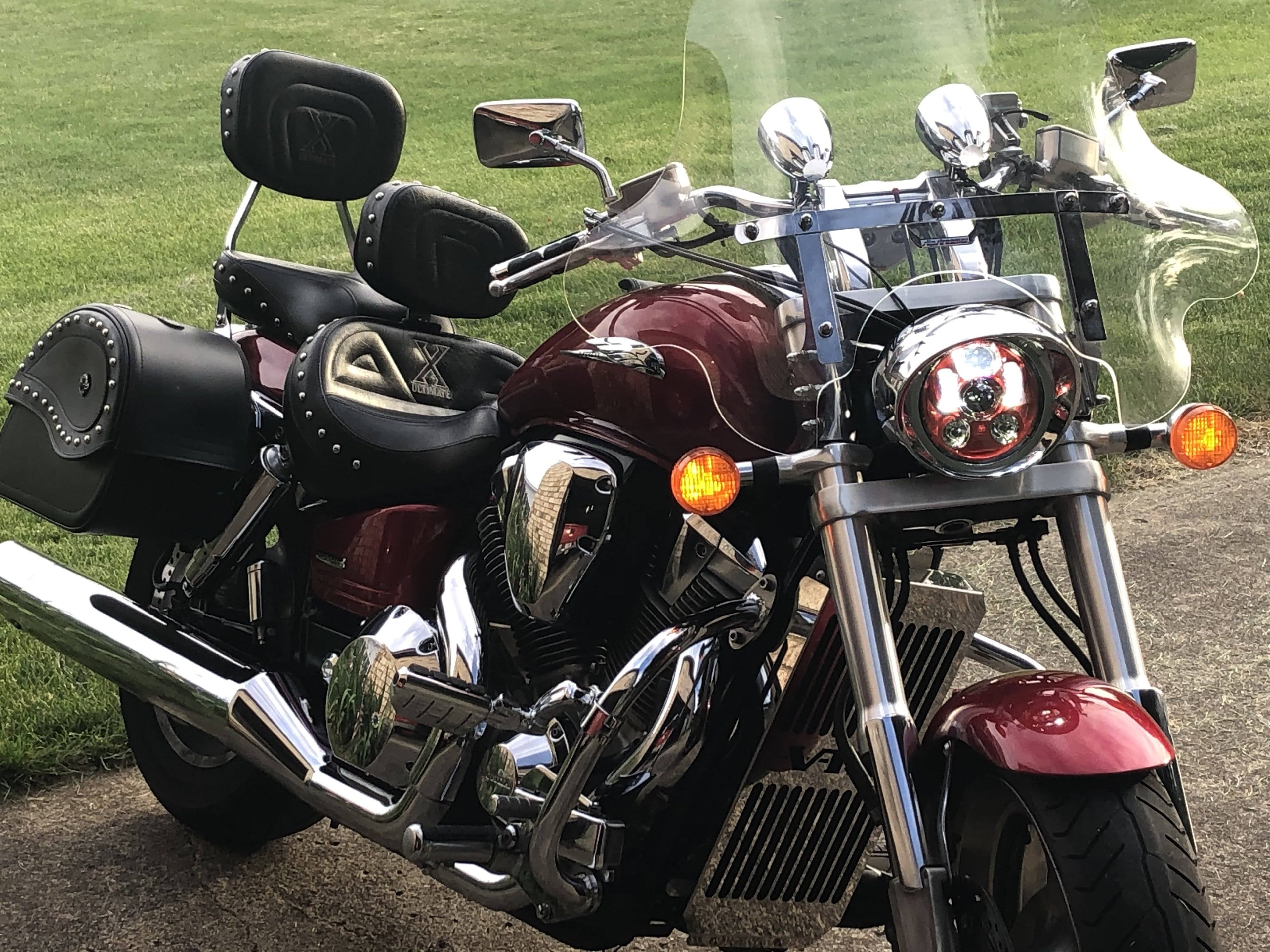 Blue LED Headlight for Honda VTX 1300 and 1800 with Bracket and Hardware W8841