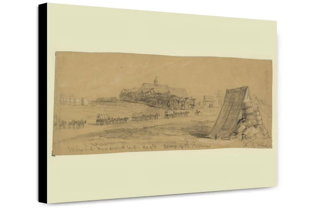 Canvas Print: Stables And Negro Servants Tent, Army Of The Potomac, 1863 S815103