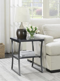 Faux Birch Slate Gray End Table Pack of 2 Q121