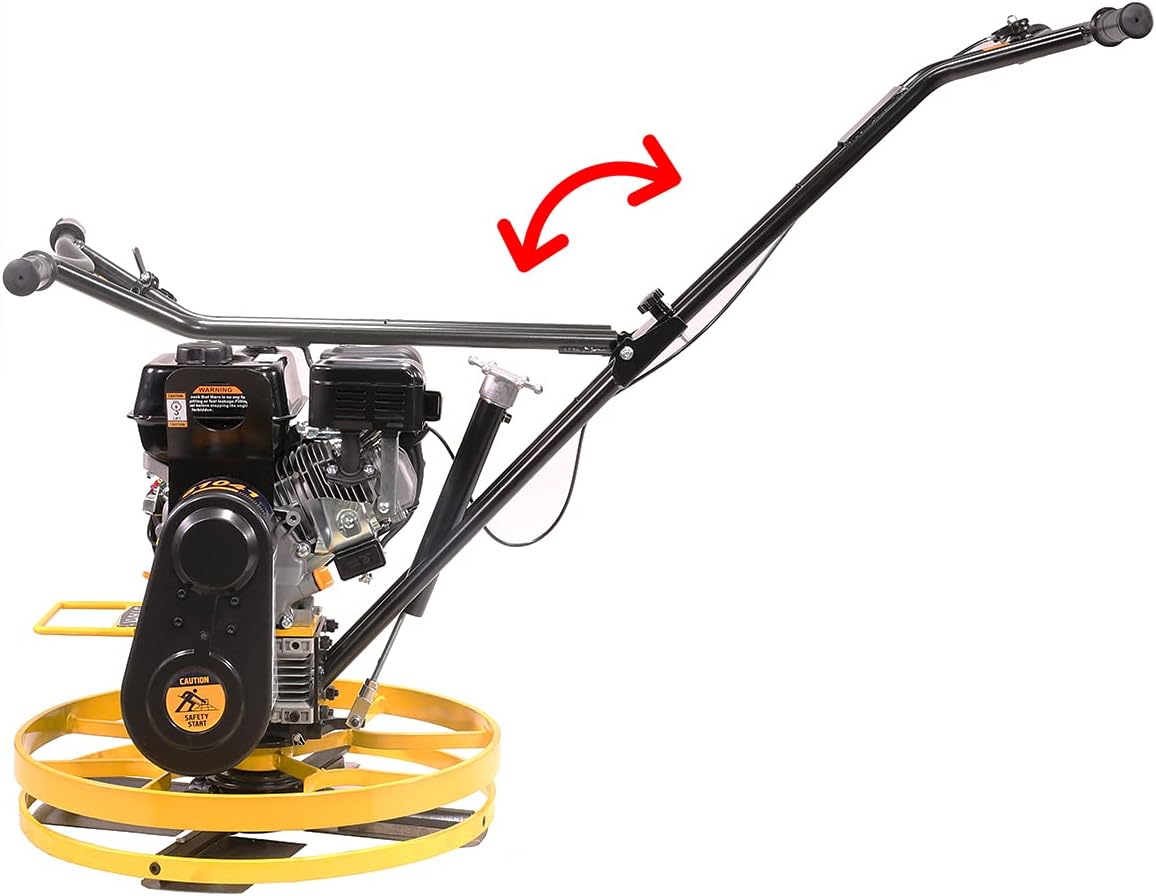 6.5HP Walk-Behind Power Trowel Concrete Surface Smooth Gasoline Motor Float Pan and Blades Included V546