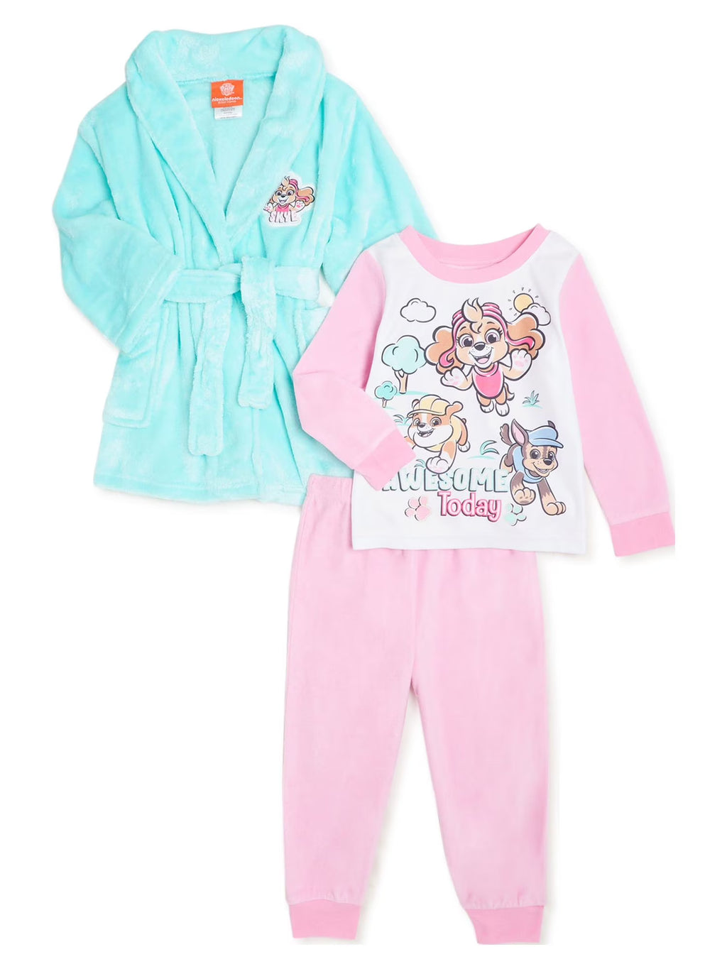 Paw Patrol Toddler Girls Pajama Robe Set, 3-Piece P9402
