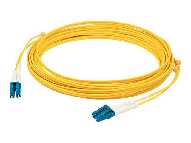 100m LC to LC Yellow OS1 Duplex Fiber Patch Cable V845