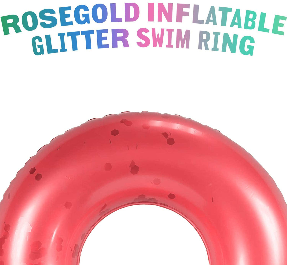 Rose Gold Inflatable Pool Floats Rings, 36 Inch A5192