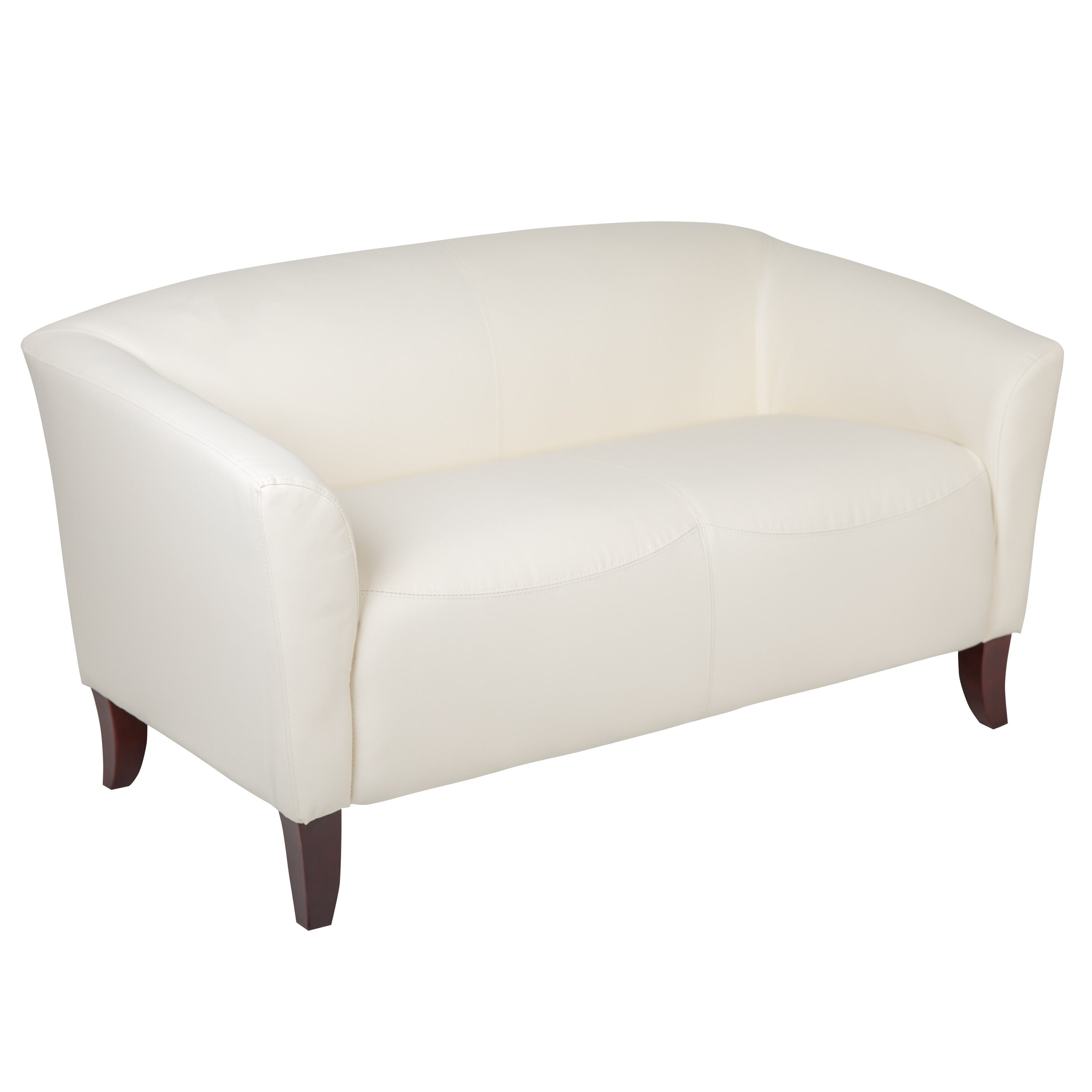 Black LeatherSoft Loveseat with Wood Feet H65591