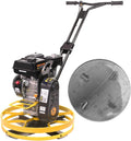 6.5HP Walk-Behind Power Trowel Concrete Surface Smooth Gasoline Motor Float Pan and Blades Included V546
