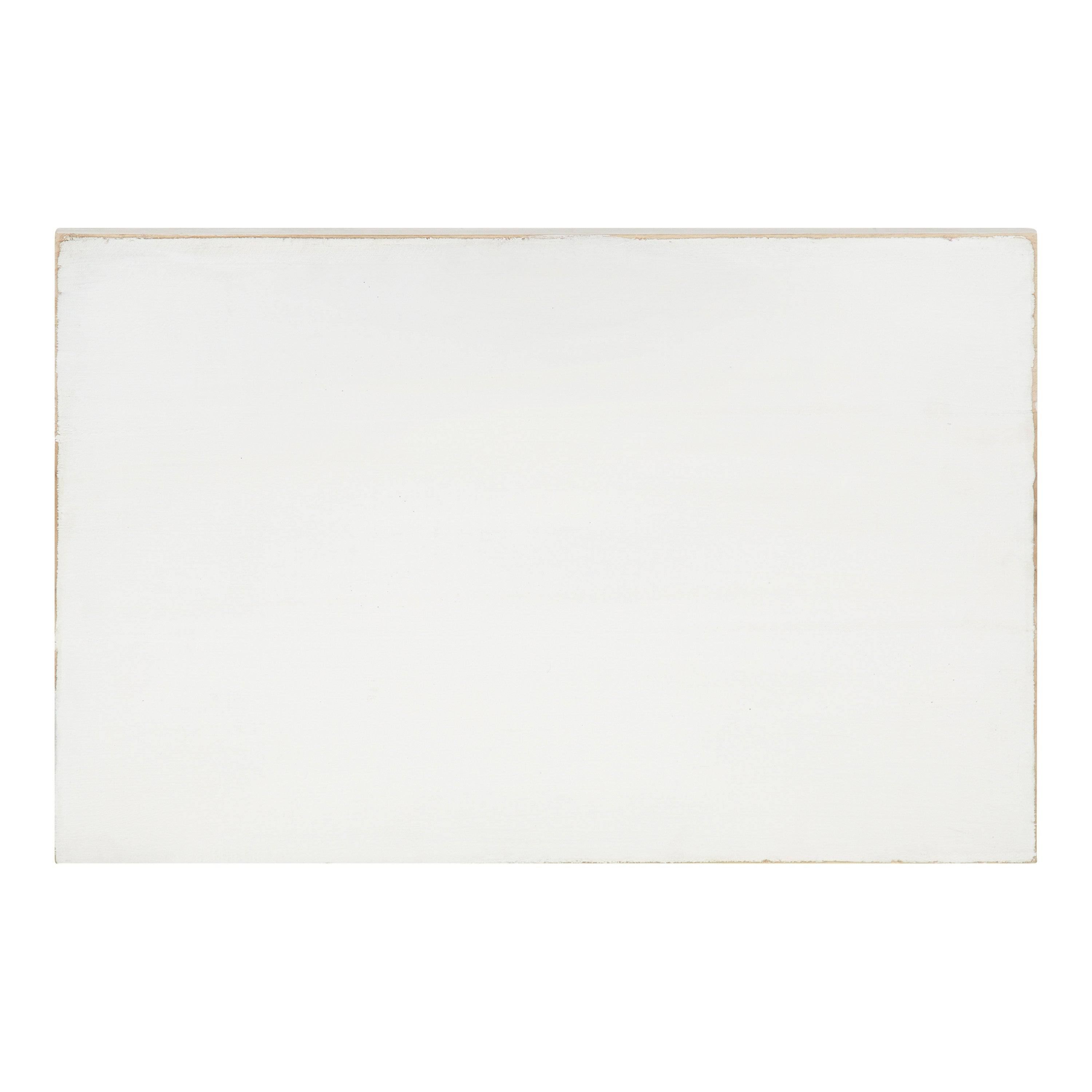 White Wood and Metal Side Table N37161