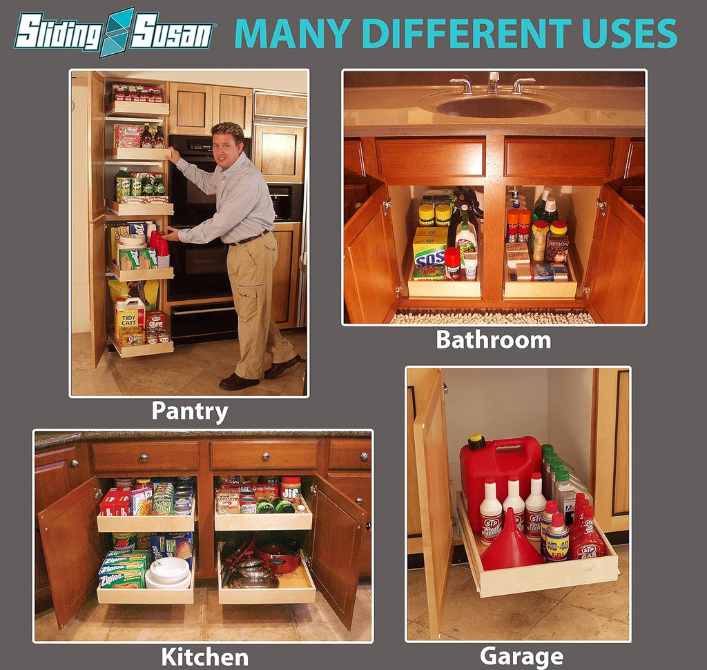 Sliding Susan Pull Out Cabinet Organizer, 14 x 21 P5413