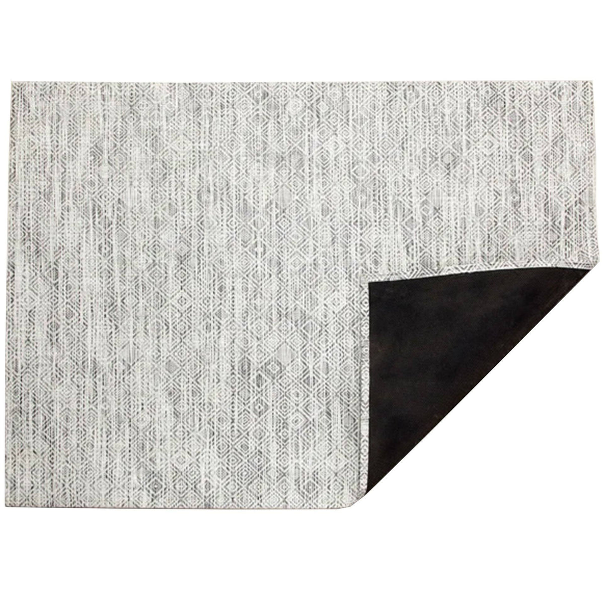 White/Black Large Woven Floor Mat C254423