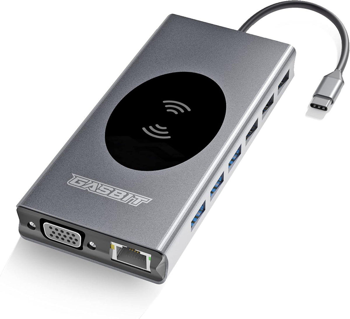 15-in-1 USB C Hub Multiport Adapter with Wireless Phone Charger K210159