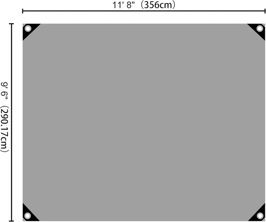10x12ft Heavy Duty Reinforced Poly Tarp Waterproof Tarpaulin Ground Sheet with Eyelets Pack of 2 V7962