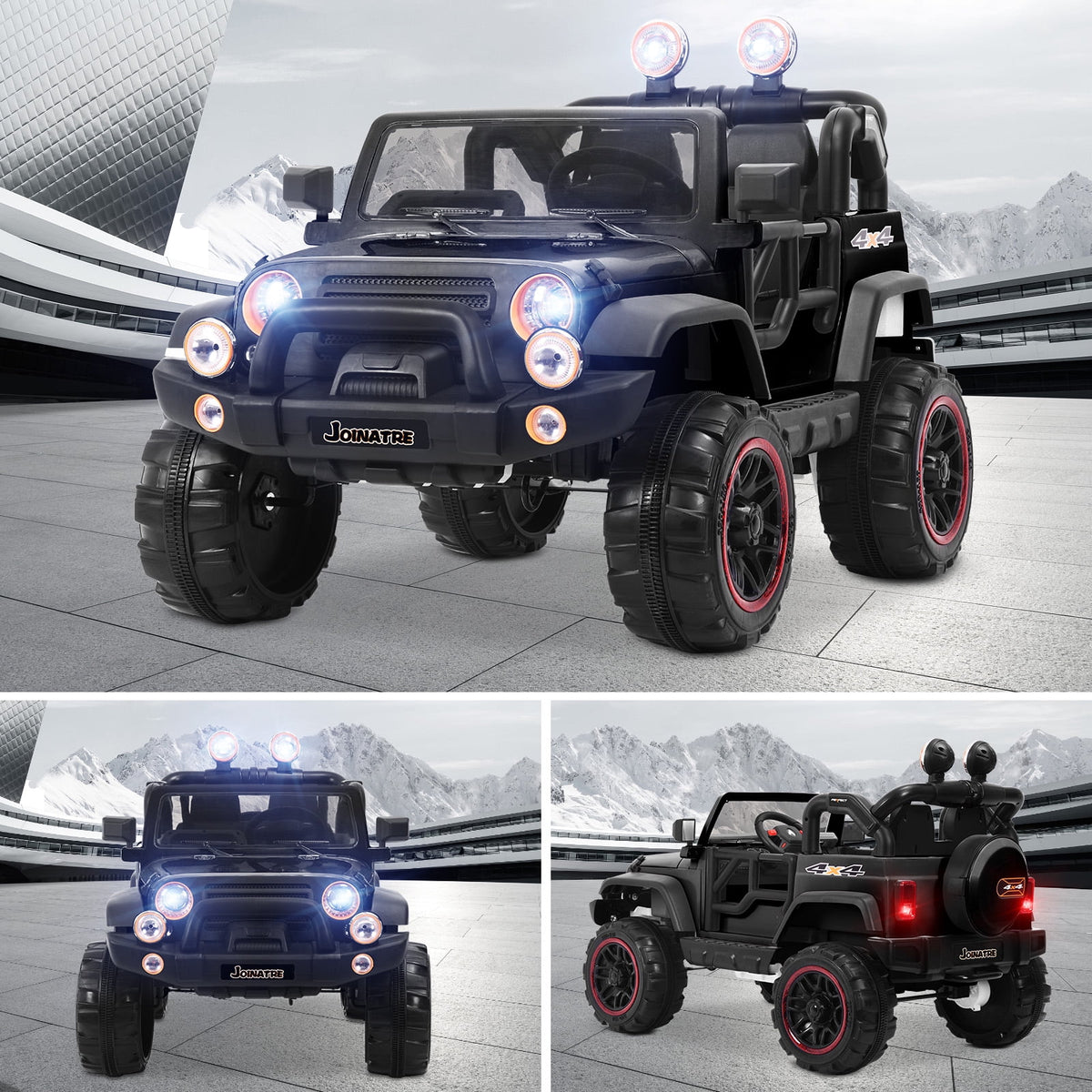 Black 24V 2 Seater Kids Ride On Truck with Remote Control X88651