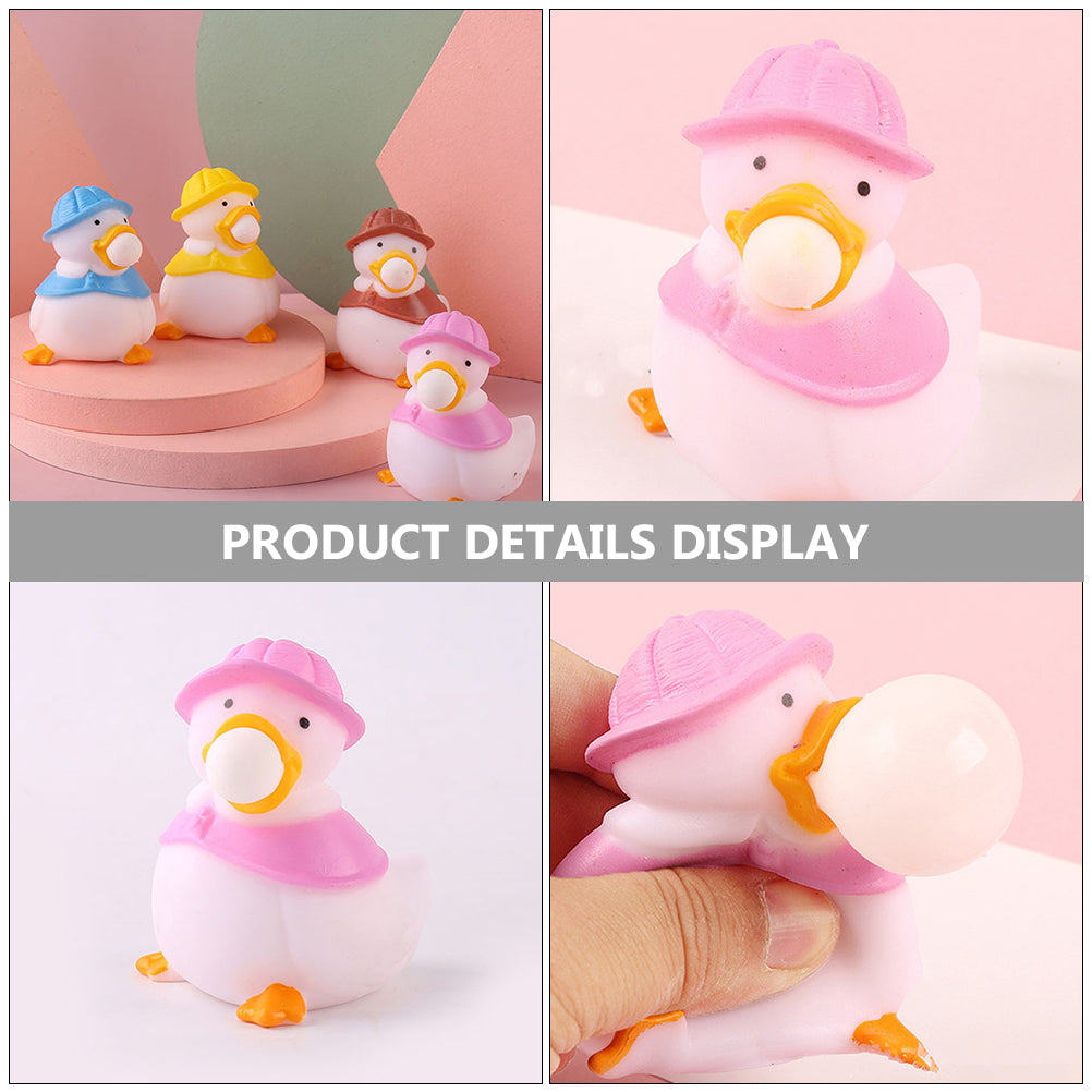 Pink Cartoon Duck Pinch Music Toy Q2934