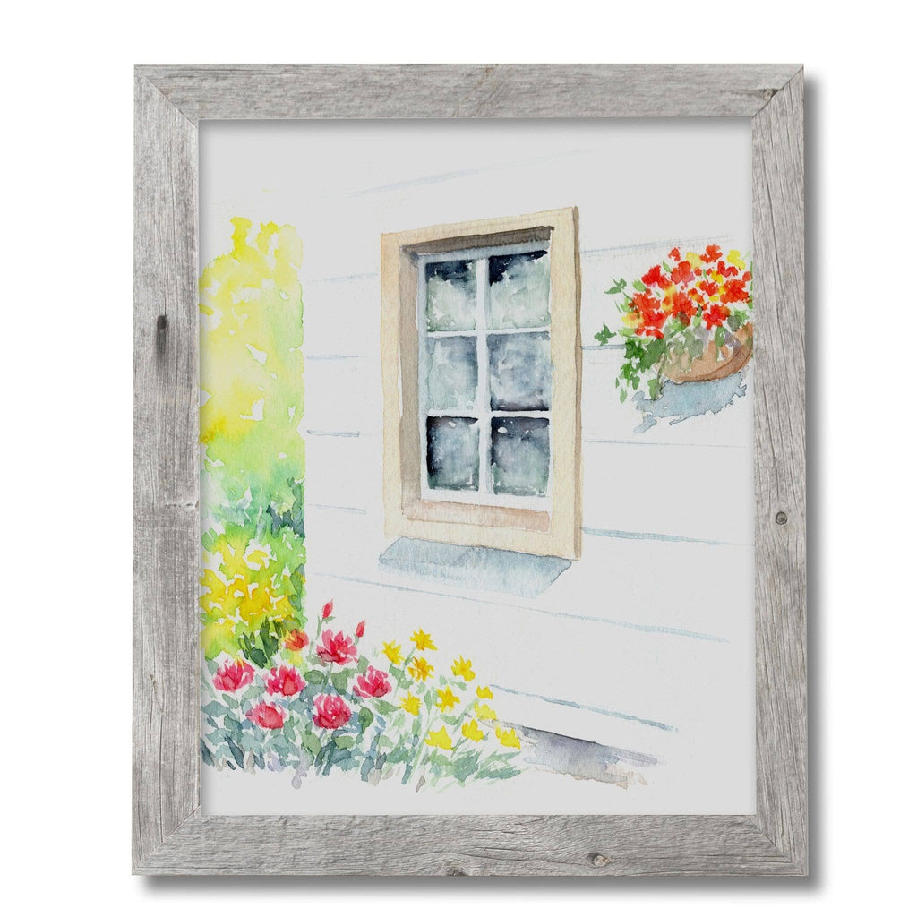 Faded White Reclaimed Wood Frame J184994