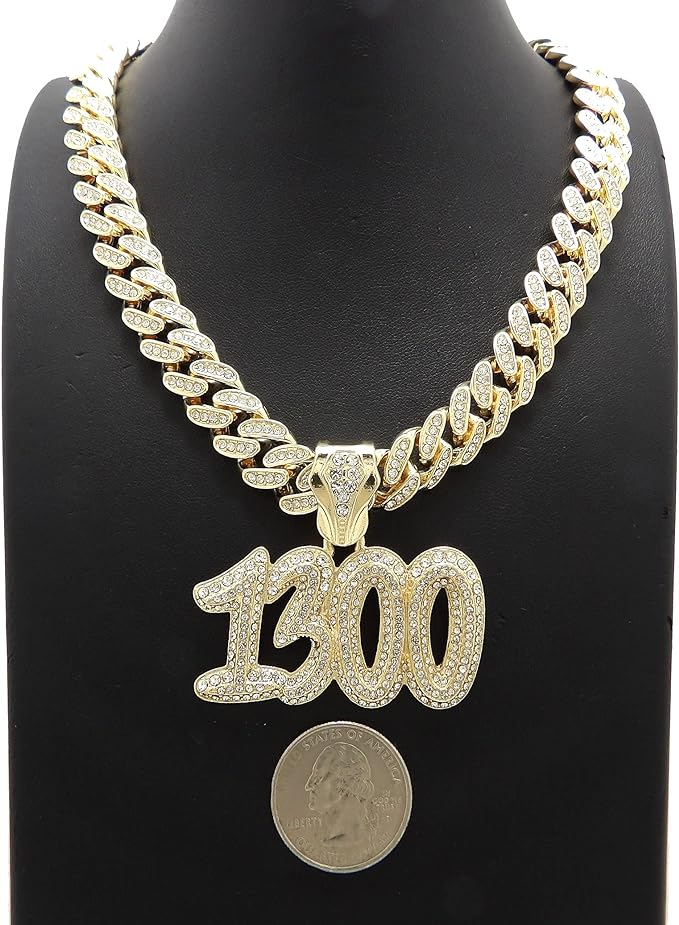 Gold Plated Cubic Zirconia Pendant & Chain Necklace Set L346144