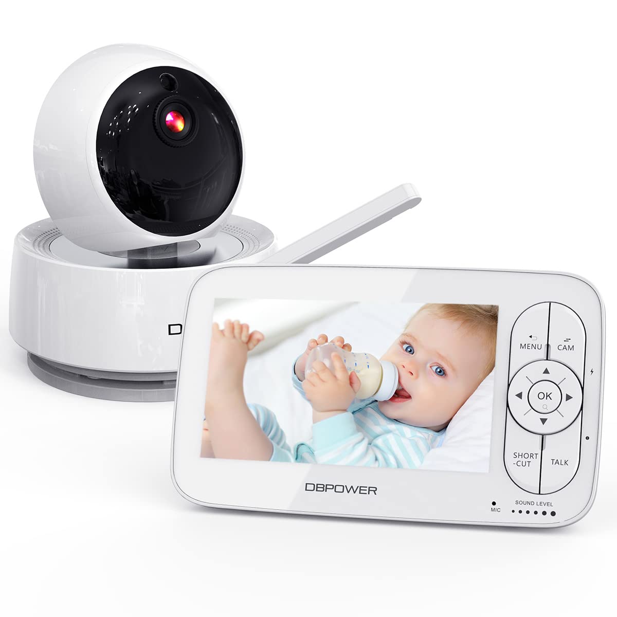 1080P 5 HD Display Video Baby Monitor with Camera and Audio, Night Vision, Two-Way Audio T3734
