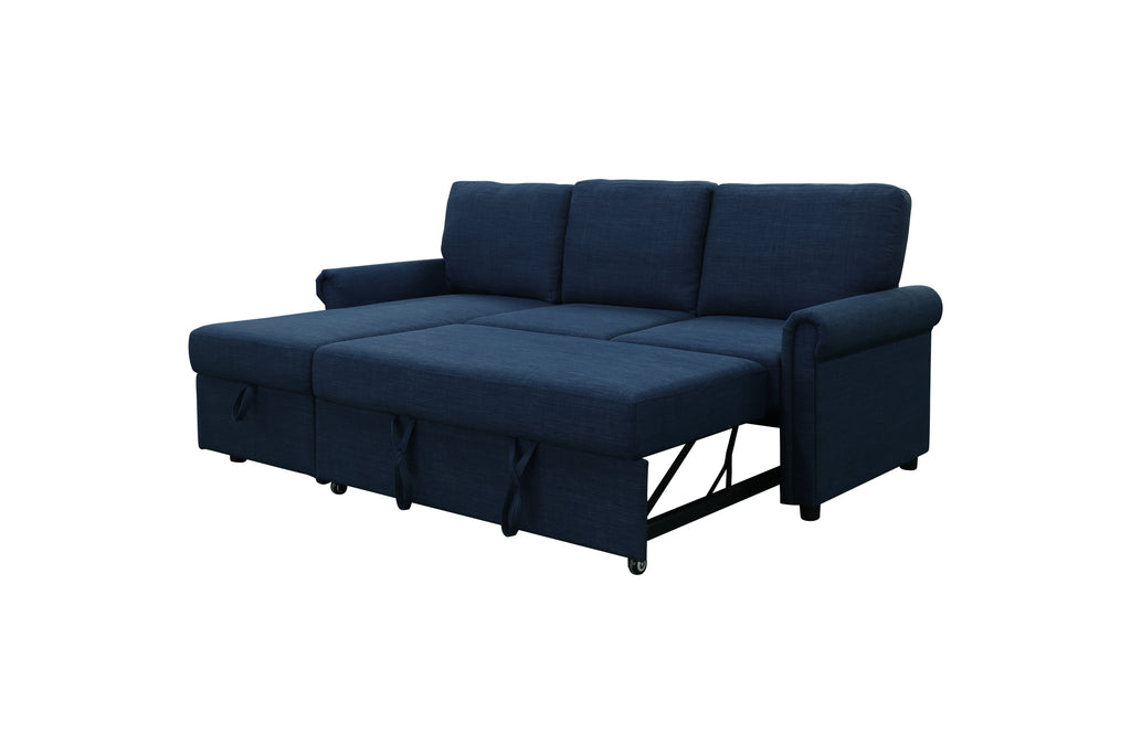 Navy Blue Storage Sofa Bed Reversible Sectional Z9408