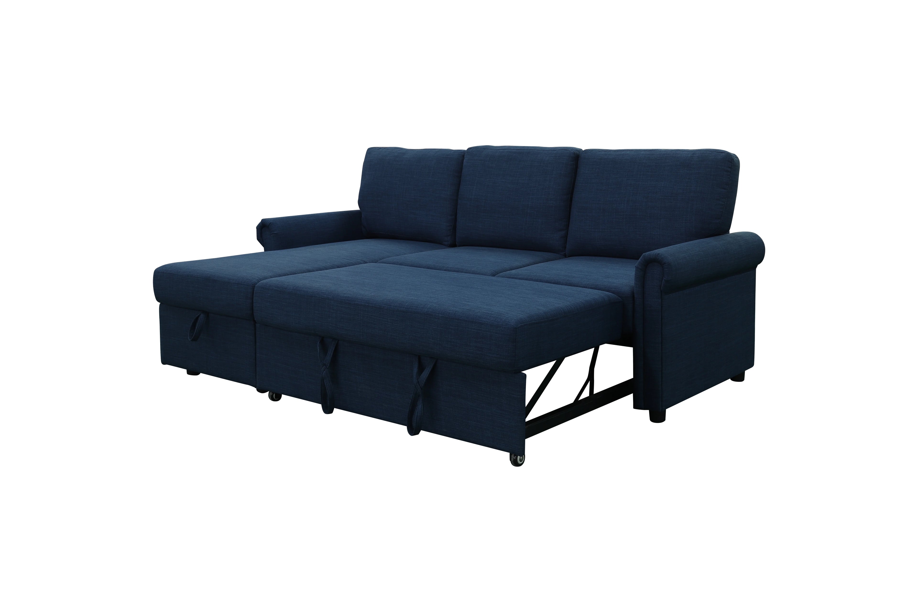 Navy Blue Storage Sofa Bed Reversible Sectional Z9408