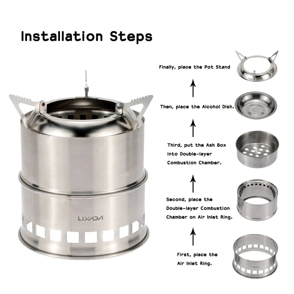 Stainless Steel Portable Wood Stove Y935
