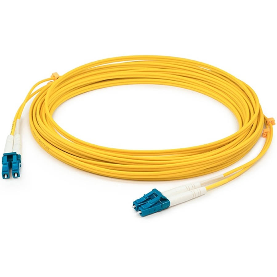 100m LC to LC Yellow OS1 Duplex Fiber Patch Cable V845