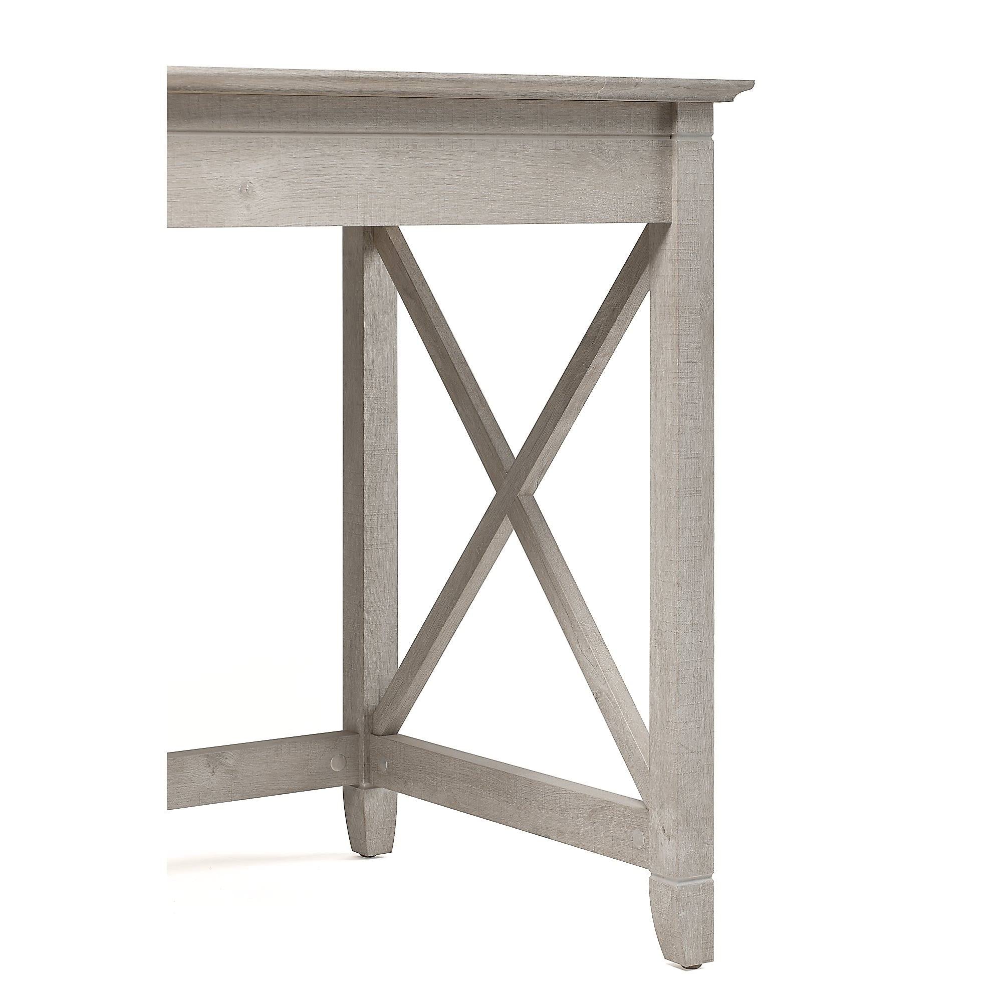 60W L Shaped Desk with Mobile File Cabinet in Washed Gray L811