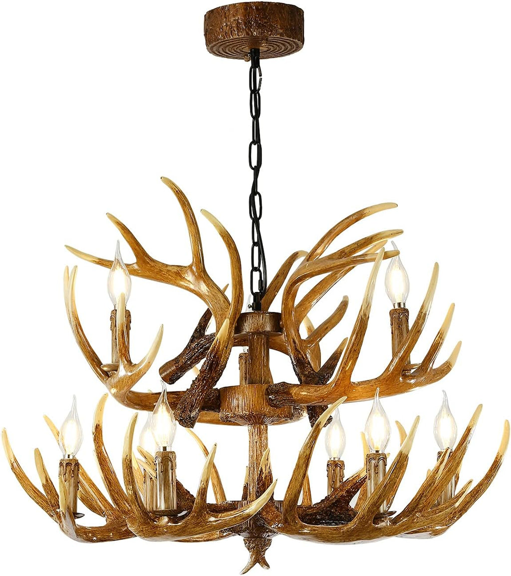 Antler Chandelier, 8+4 Lights, 12 Lights, E12 Base C724115