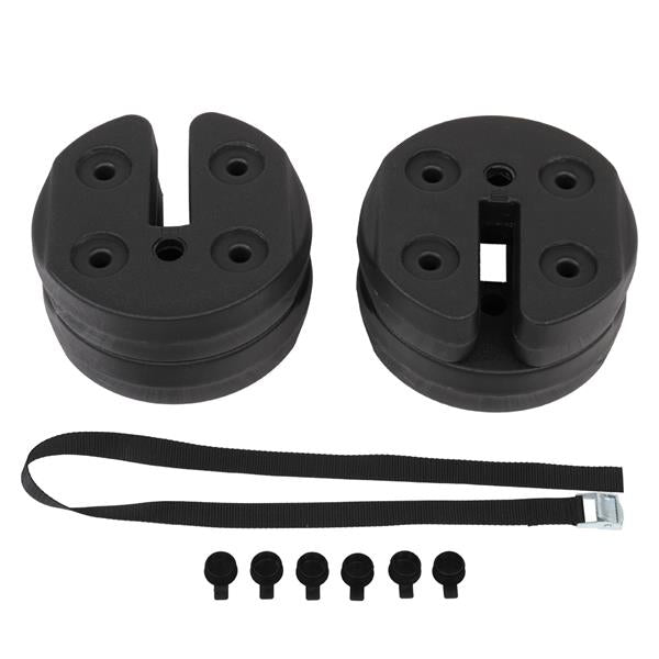4pcs Tent Shade Canopy Water Fillable Weight Plates Black Q895