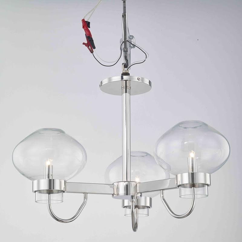 Polished Nickel 3 Light Semi-Flush Mount A12516