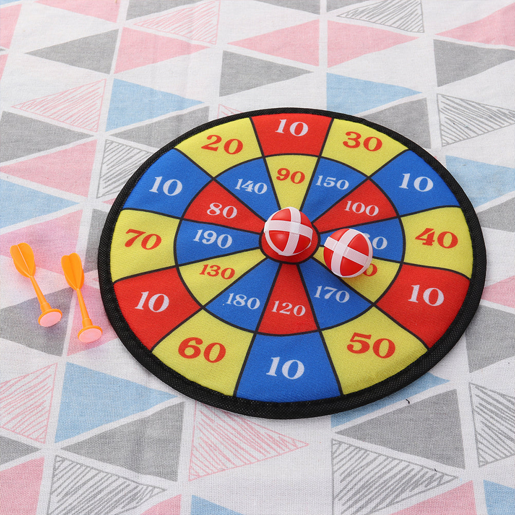 Self-adhesive Dartboard Toy Set with 2Pcs Balls F7637