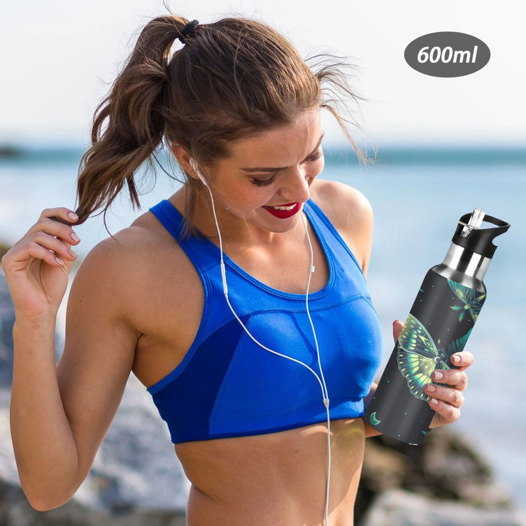 20 OZ Stainless Steel Vacuum Insulated Water Bottle with Straw Lid R1380