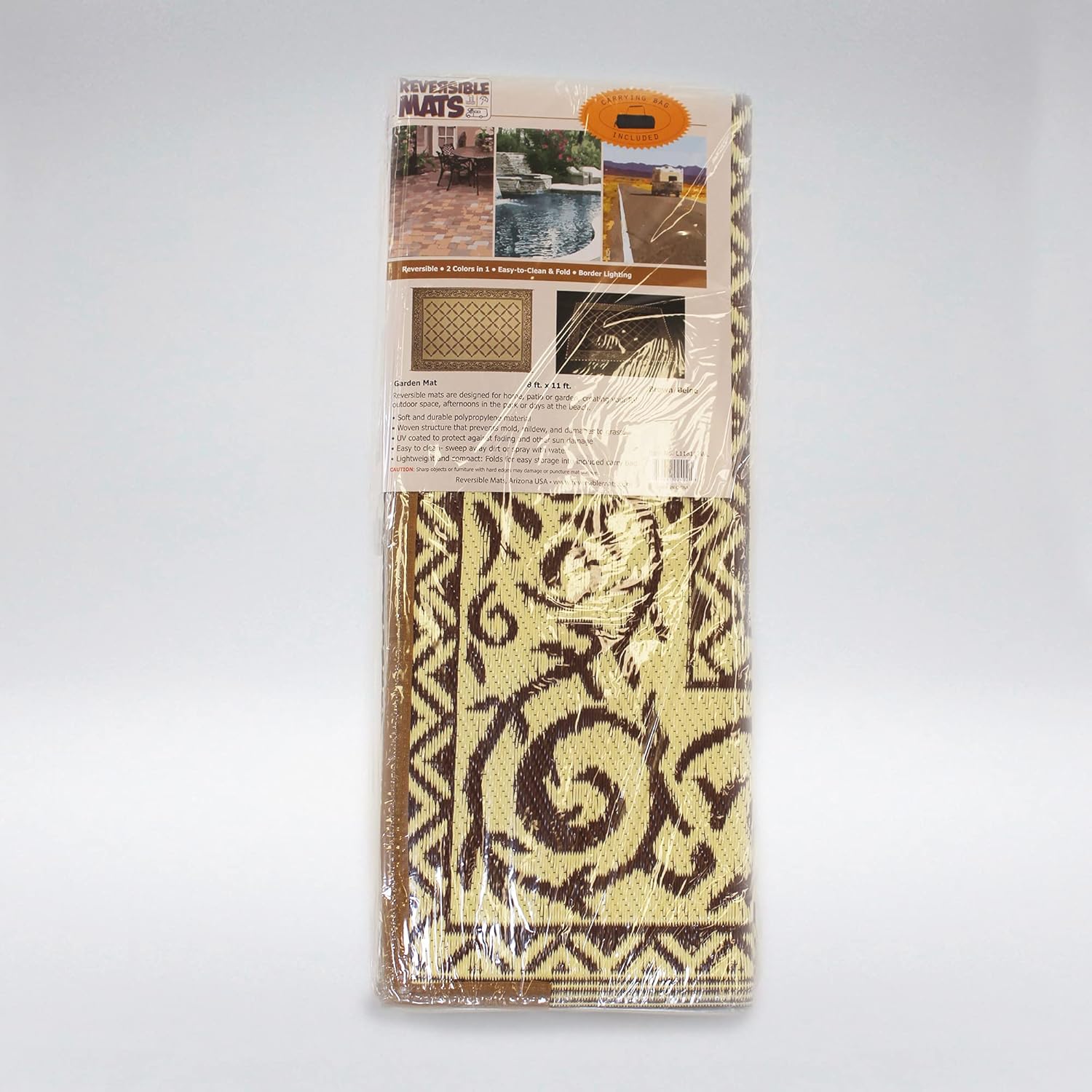 LED Illuminated Patio Mat Brown/Beige T978