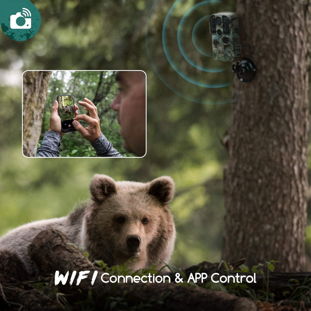 24MP 1296P Night Vision Waterproof IP66 Wildlife Trail Camera with WiFi X83162